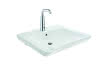 sanibel CARE-Waschtisch 600x545mm A14 1 Hahnloch mit Überlauf weiß