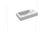 KA WB CONO Mod.3073,550x300mm,alpinweiß, Perl-Effekt,Antidröhn,m. 1HL,oÜL