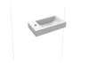 KA WB CONO Mod.3073,550x300mm,alpinweiß, Linksausführung,PEFF,AD,m. 1HL,oÜL