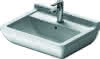 DU Waschtisch Starck 3 550 mm mit ÜL, mi t HLB, 1 HL, weiß