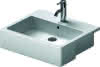 DU Halbeinbauwaschtisch Vero 550 mm mit ÜL, mit HLB, 1 HL, weiß
