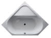 DU D-Code Badew. 5Eck 1400x1400 Einbau R ückenschr.2 L/R, Weiß