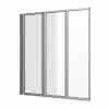 sanibel 1001-Faltwand 3-teilig 1400x1400mm silber/Aquaperl