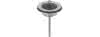 Universalventil 11/4"x60mm Unterteil messing vernickelt 100016