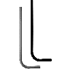 Kunststoff-Spülrohr gerade weiß für Druckspüler 3/4" 28/26mm x 700mm lang