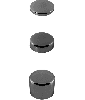 Blindrosette verchromt 61 mm D. x 25 mm H