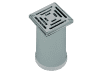 Terrassen-Aufsatz SEN 15, Rost verschr., 150 x 150 mm