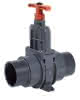 KSB Absperrschieber PVC DN 150, PN 1, mit Anschlussstutzen