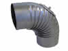 Feueralum.-Rauchrohrbogen 150mm 90 Grad m.KV gerippt