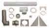 VA Basis-Anschluss-Set 80/125 mm an der Fassade konzentrisch Edelstahl/PP