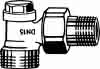 Heimeier Regulux Eckform mit Anschluss Außengewinde G 3/4" AG, Nr. 0361-02.000