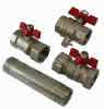 DM Einbausatz G3/4 (G3/4) x 110mm inkl. 2 KH, Passstück, Vorlauf-KH f. Direktm.