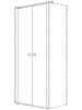 sanibel 1001-Pendeltür A18 für Trennwand 2-tlg TP2W 900x2000mm silber/ESG