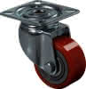 Lenkrolle D.50mm Trgf.120kg m.Platte PU BS