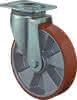 Schwerlastlenkrolle D.150mm Trgf.550kg Guß-PU