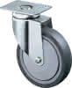 Lenkrolle D.80mm Trgf.80kg m.Platte