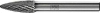 Frässtift RBF D.8mm Kopf-L.20mm Schaft-D.6mm