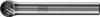 Frässtift KUD D.8mm Kopf-L.7mm Schaft-D.6mm