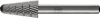 Frässtift KEL D.12mm Kopf-L.25mm Schaft-D.6mm