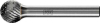Frässtift KUD D.12mm Kopf-L.10mm Schaft-D.6mm