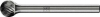 Kleinfrässtift Form F KUD D.6mm Kopf-L.5mm