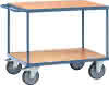 Tischwagen 2 Ladeflächen L1200xB800mm taubenblau Trgf.600kg PROMAT