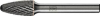 Frässtift RBF D.10mm Kopf-L.20mm Schaft-D.6mm