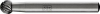 Frässtift KUD D.8mm Kopf-L.7mm Schaft-D.6mm