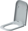 DU WC-Sitz Happy D.2 mit SoftClose Schar niere edelstahl, lang, weiß