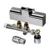 comfort-Multiblock-T-RTL-Anschluss-Set Eckform verchromt
