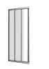 sanibel 1001-Eckdusche 3-teilig drehbar A19 Schenkel 800x1950mm silber/Echtglas