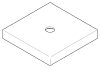 DO Rosette für Griff ET 092778033 60 x 60 x 9 mm Platin gebürstet