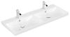 VB Doppelwaschtische Avento 4A23CK 1200x 470x160mm Rechteck Weiß Alpin