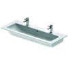 DU Möbel-WT ME by Starck 1230mm m.ÜL, m. HLB, 2 HL, 1 Becken, weiß