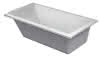DU Starck Badewanne  1700x900 Einbau Rüc kenschr.1 Variabel, Weiß