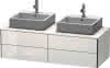 DU WT-Unterbau XSquare,4 Schubk.,wandh. 400x1400x548mm, Basalt Matt