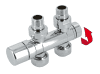 ZE Anschluss-Armatur Set U M30x1,5, Eck- oder Durchgangsform, weiß