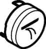 HG Druckknopf Symbol Schwallbrause weiss 