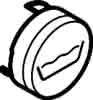 HG Druckknopf Symbol Wanne weiss 