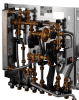 OVENTROP-Wohnungsstation "Regudis W-HTF" m.HT-Abgang,m.Mischer,12l/min,nickelgel.