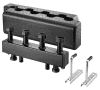 OVENTROP-Verteilerbalken für "Regumat" DN25, für 7 Heizkreise, Stahl