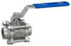 Anschweiss-Kugelh. Edelstahl dreiteilig 913-1 1/4" AE/AE PN64