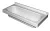 Waschrinne RoMex mit Armaturenbank 1000 x 380 mm, Farbe: weiss