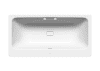 KA BW ASYMMETRIC DUO Mod.742,1800x900mm, alpinweiß,Perl-Effekt,mit Griffloch