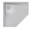 HO DW Muna Fünfeck 1000x1000x30 mit Antirutsch, Material Solique, Weiß