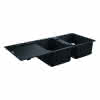 GROHE Kompositspüle K500 31647 2 Becken 1160x500mm mit ATF re/li granit schwarz
