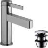 HG Waschtischmischer 100 Finoris mit Push-Open Ablaufgarnitur chrom