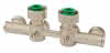 FL 4-fach-Hahnblock E2 Eck G3/4i x G3/4a MS vern. m. Konus