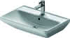 DU Waschtisch D-Neo, 650mm, weiß mit ÜL, mit HLB, 1 HL