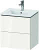 DU WTU L-Cube wandhängend, 2 Schubk. 500 x520x421mm, Weiß Hochglanz